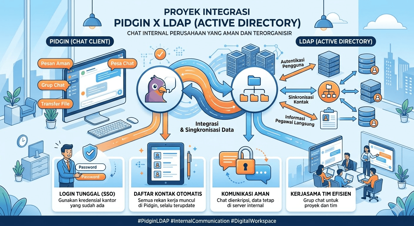 Enterprise Messaging System (Openfire + LDAP)